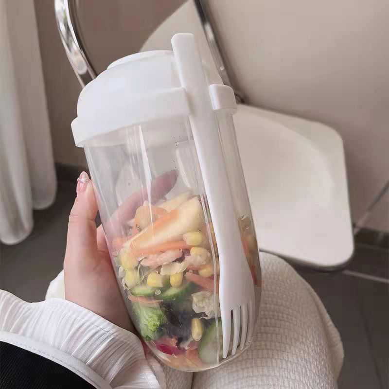 FreshPod beige 1000 ml salad cup for portable meal prep